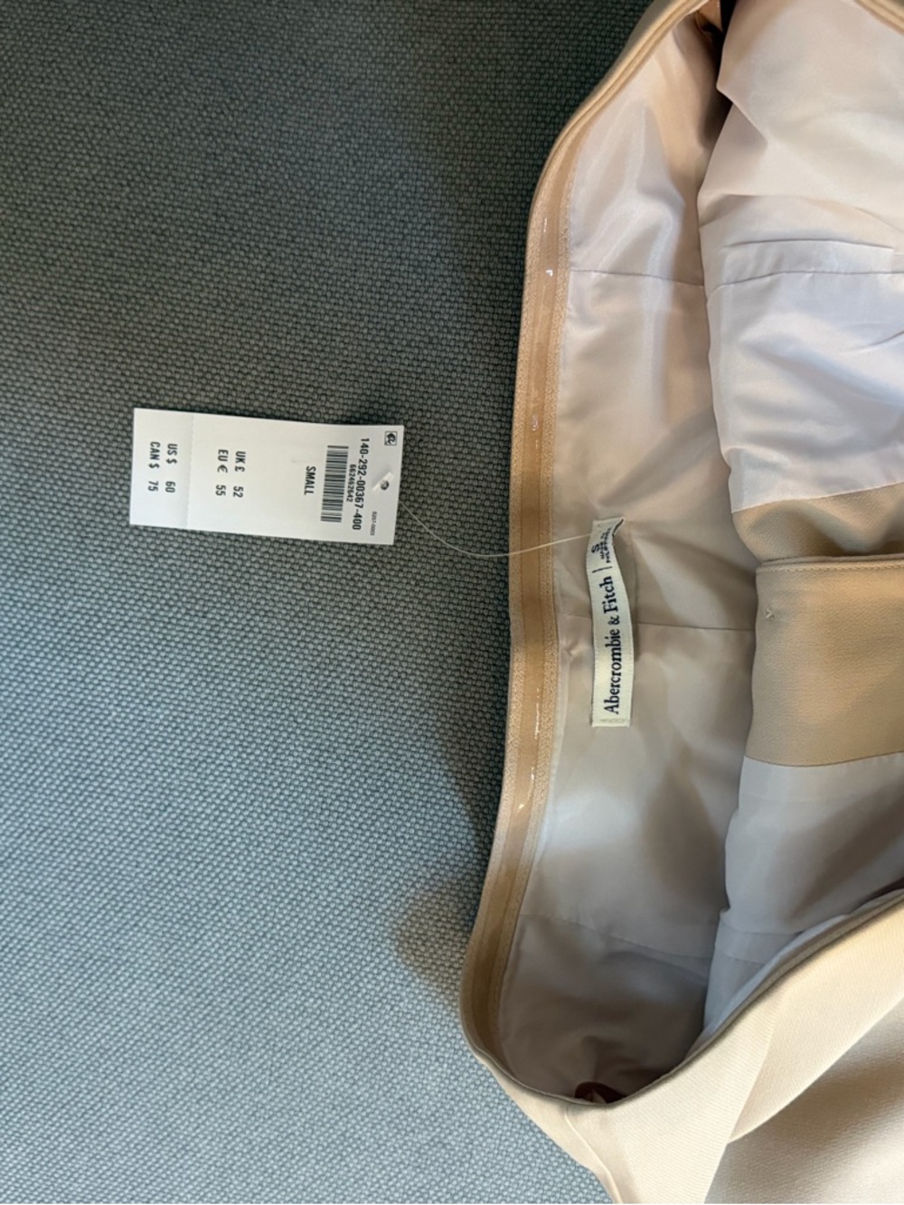 Abercrombie & Fitch Cream-Beige Lined Shirt - Picture 2 of 2